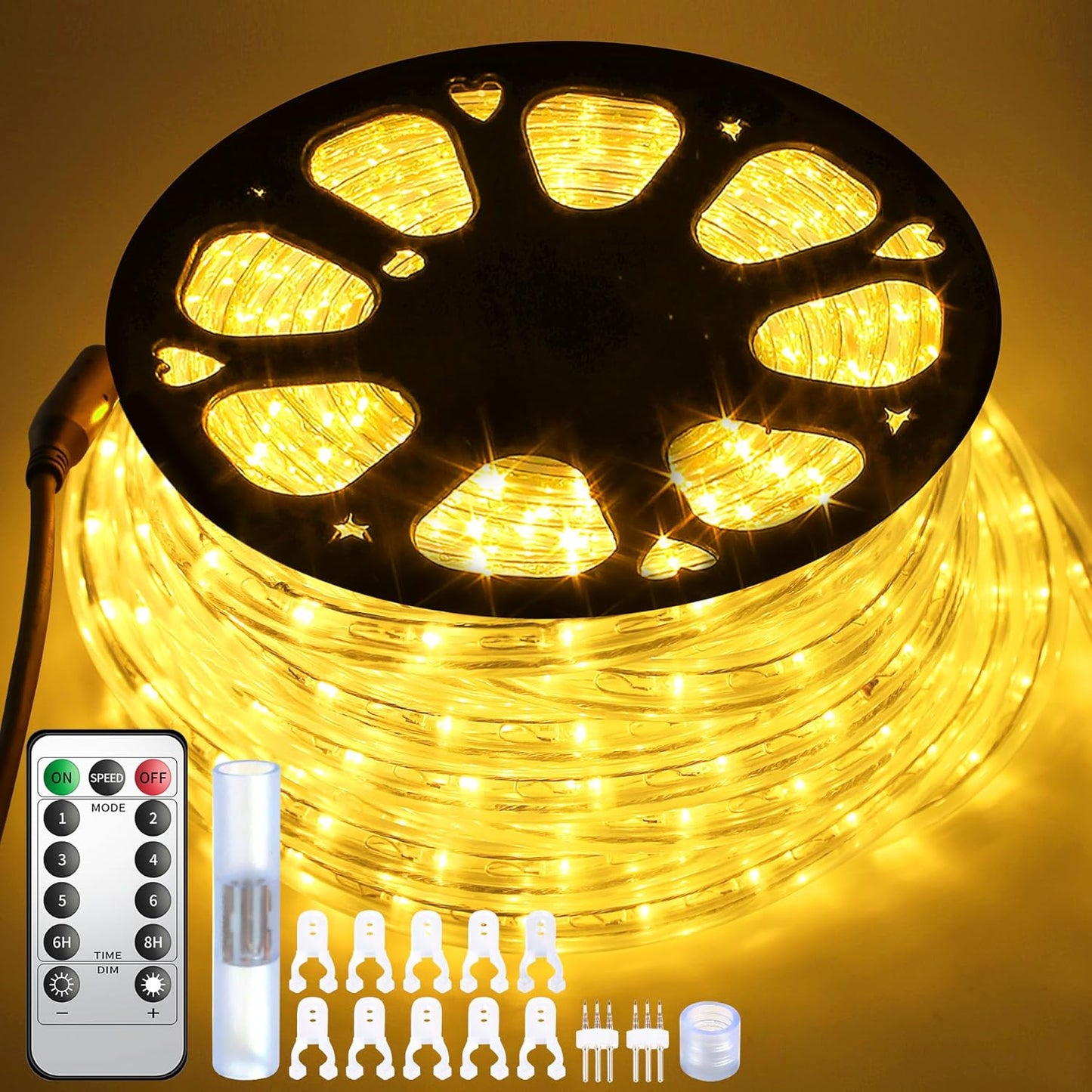 Forever Speed 50M LED Lichterschlauch Außen WarmWeiß mit 6 Modi Helligkeit Dimmbar Timer,1800 LEDs