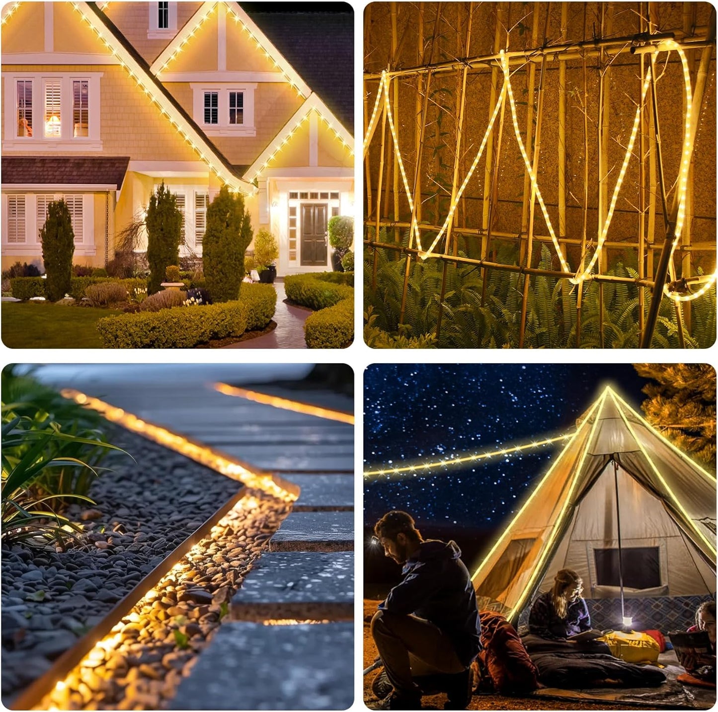 Forever Speed 50M LED Lichterschlauch Außen WarmWeiß mit 6 Modi Helligkeit Dimmbar Timer,1800 LEDs
