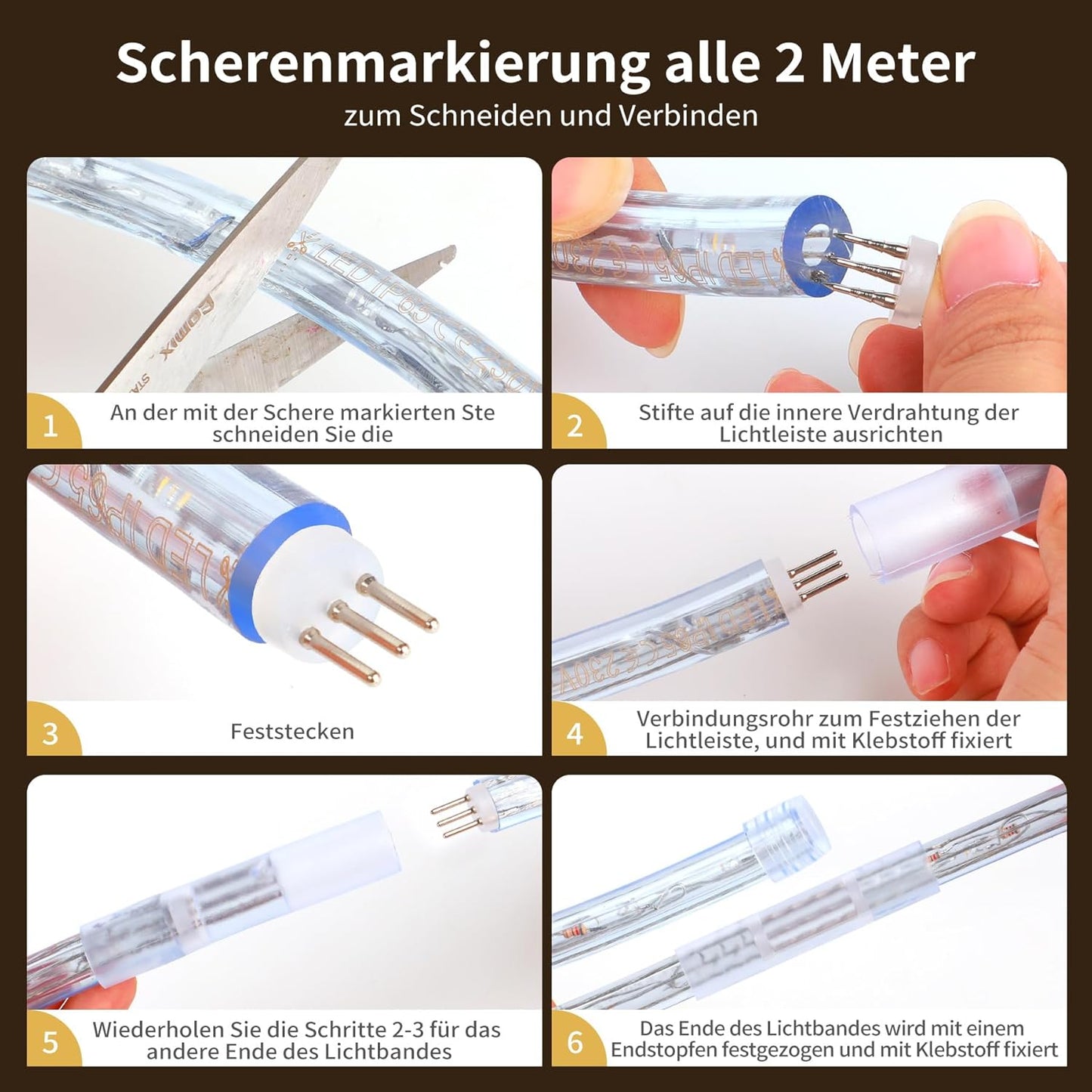 Forever Speed 50M LED Lichterschlauch Außen WarmWeiß mit 6 Modi Helligkeit Dimmbar Timer,1800 LEDs