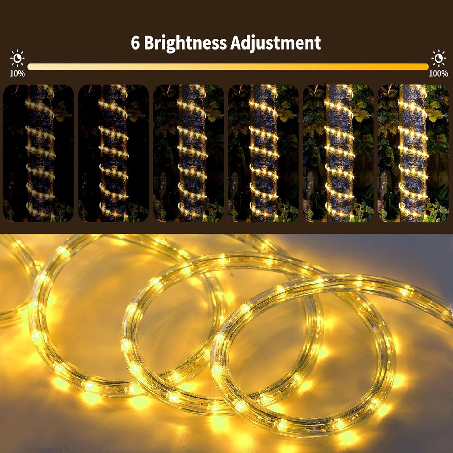 Forever Speed 50M LED Lichterschlauch Außen WarmWeiß mit 6 Modi Helligkeit Dimmbar Timer,1800 LEDs