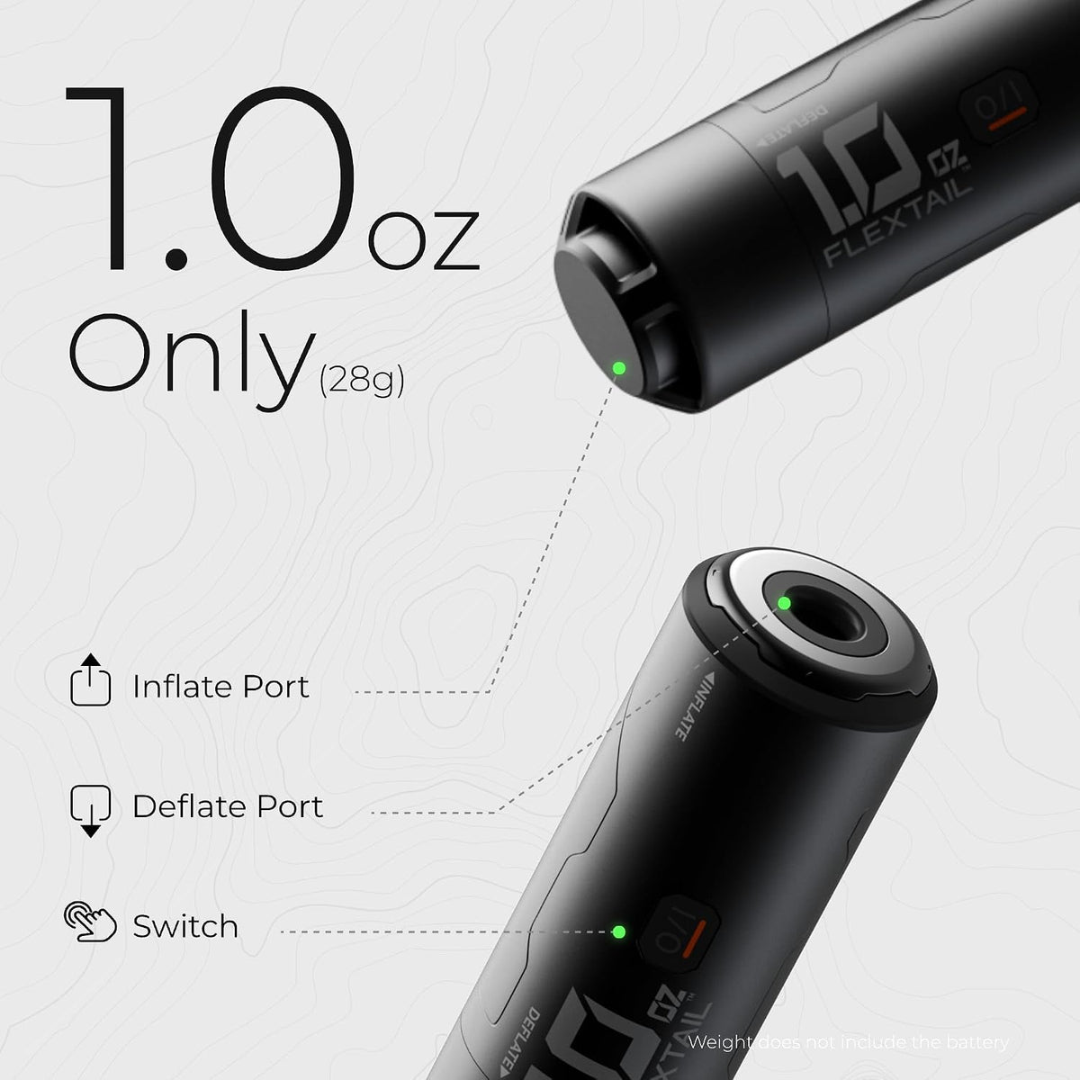 FLEXTAILGEAR Zero Pump 2 Ultra-Mini Luftpumpe für aufblasbare Gegenstände