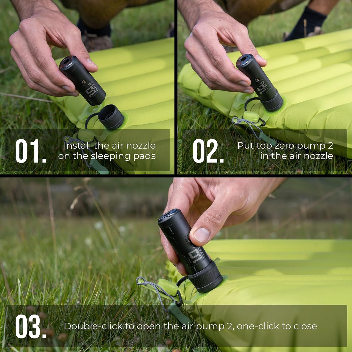 FLEXTAILGEAR Zero Pump 2 Ultra-Mini Luftpumpe für aufblasbare Gegenstände
