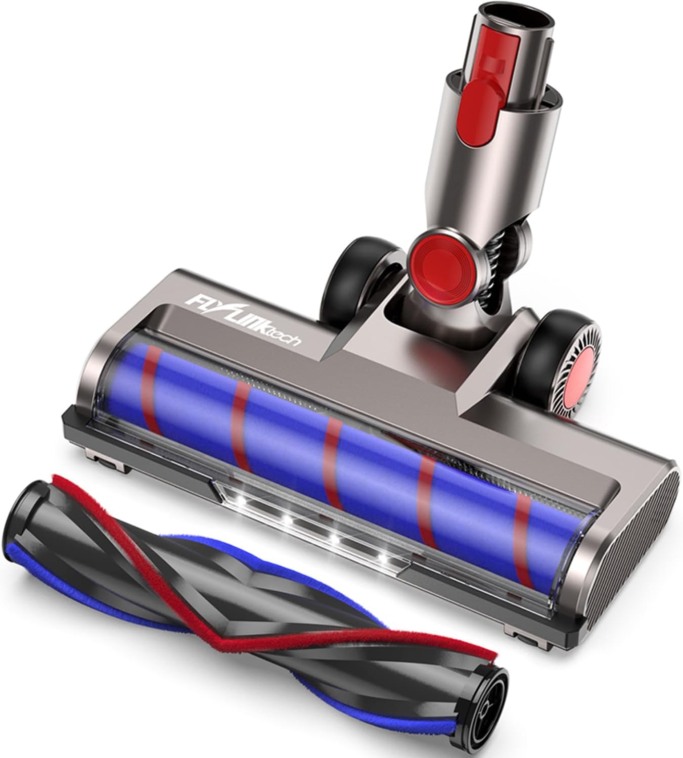 FLYLINKTECH Bürste kompatibel für Dyson V7, V8, V10, V11, V15 Staubsauger, Bürste mit 4-LED Scheinwerfern