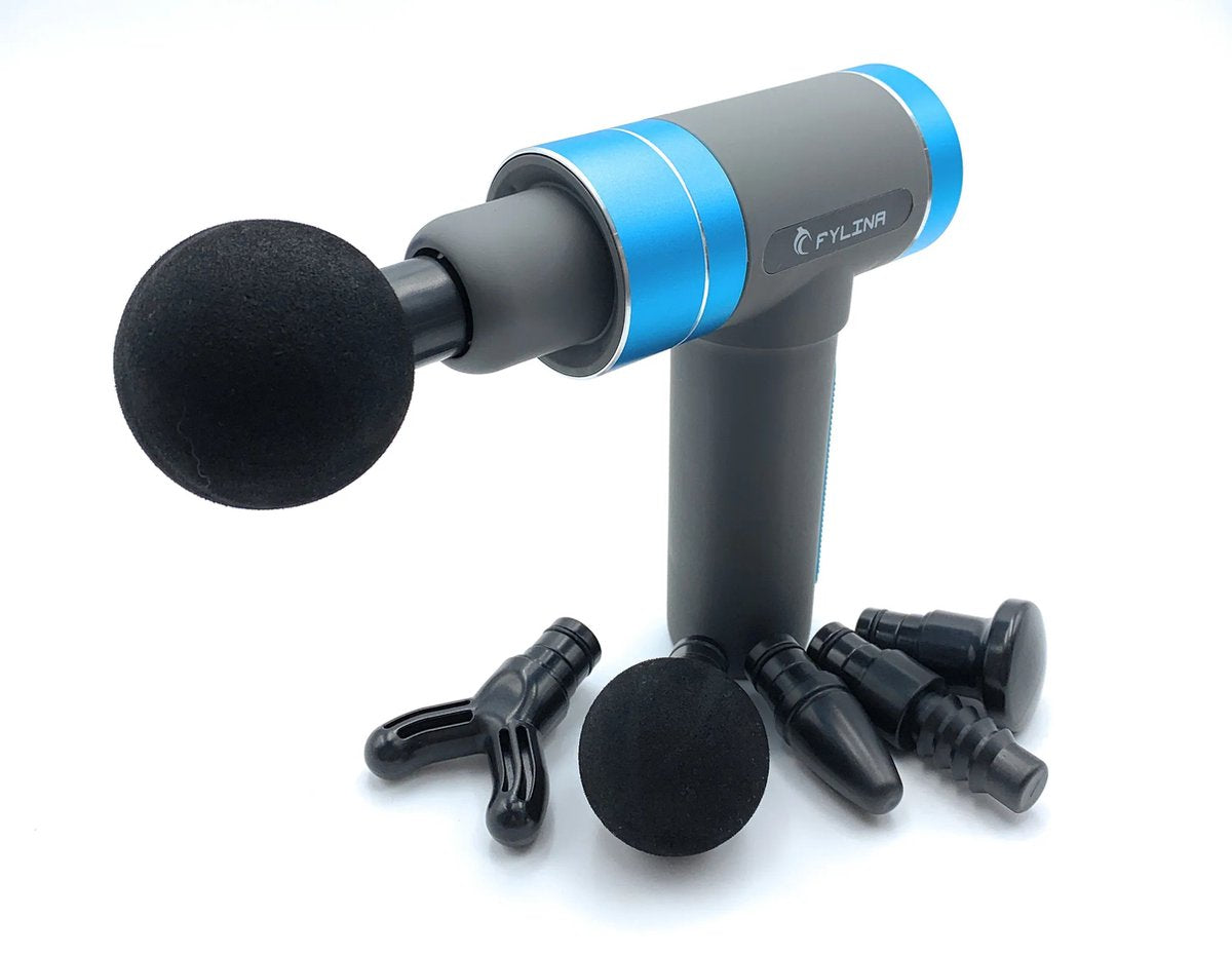 FYLINA Massagepistole, Massage Gun, Massagegerät , 6 köpfe