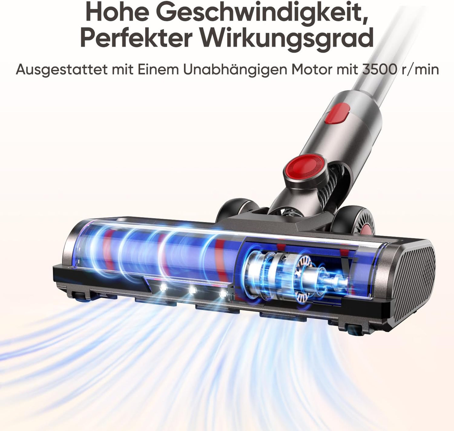 FLYLINKTECH Bürste kompatibel für Dyson V7, V8, V10, V11, V15 Staubsauger, Bürste mit 4-LED Scheinwerfern