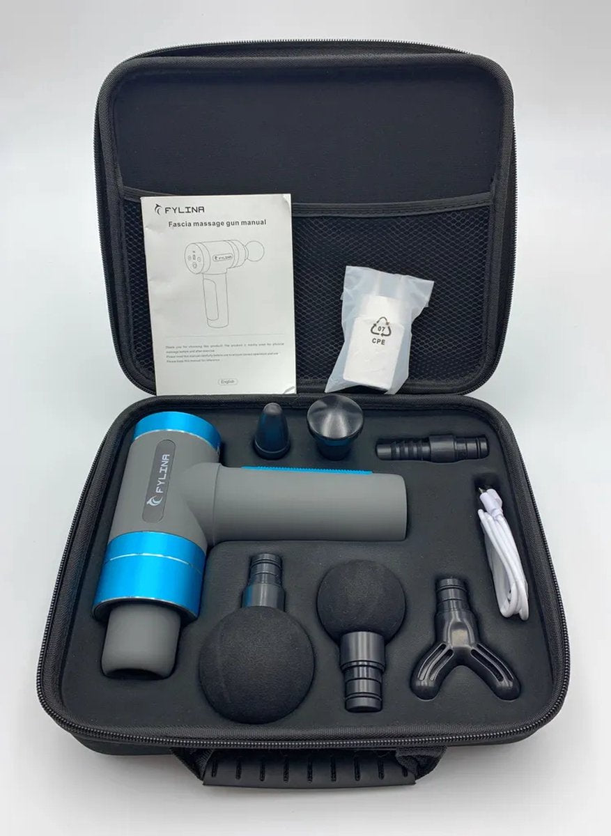 FYLINA Massagepistole, Massage Gun, Massagegerät , 6 köpfe