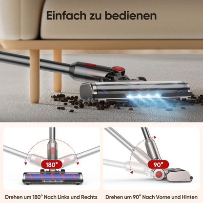 FLYLINKTECH Bürste kompatibel für Dyson V7, V8, V10, V11, V15 Staubsauger, Bürste mit 4-LED Scheinwerfern