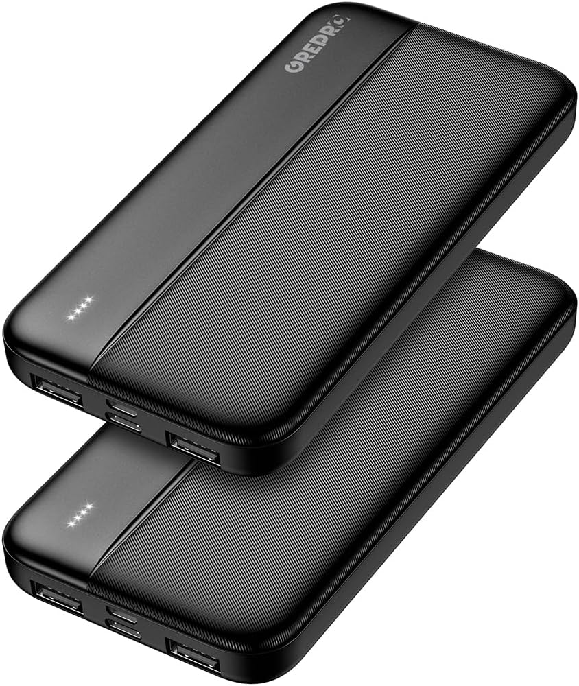 GREPRO PowerBank 10000mAh , Externer Handyakkus, 2 Stück,