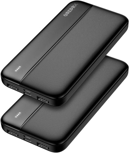 GREPRO PowerBank 10000mAh , Externer Handyakkus, 2 Stück,