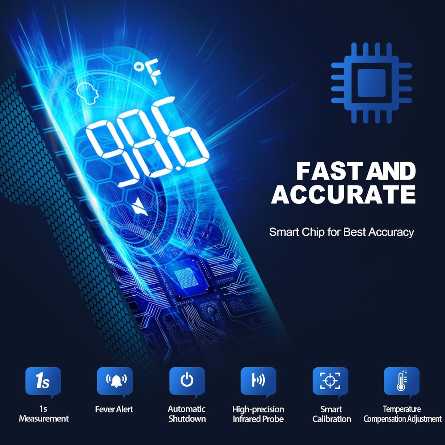 GoodBaby Kontaktlos Infrarot Stirnthermometer für Babys mit Fieberalarm LCD-Bildschirm