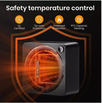 Gaiatop Mini Raumheizung, Heizlüfter, Leichte PTC Keramik Schnelle Heizung 500W