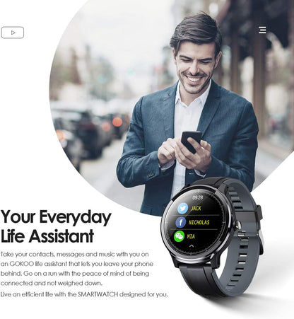 IP68 Wasserdichte Smart Watch HerrenFull Touch Pulsmesser Wetter Sport Fitness Tracker SN80 SmartWatch für Damen