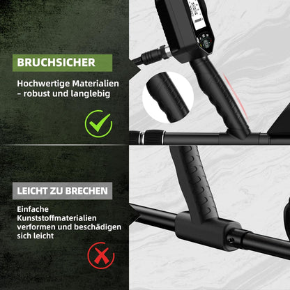 GreenRex Metalldetektor Profi 10-Zoll IP68 Wasserdichte  LCD-Display