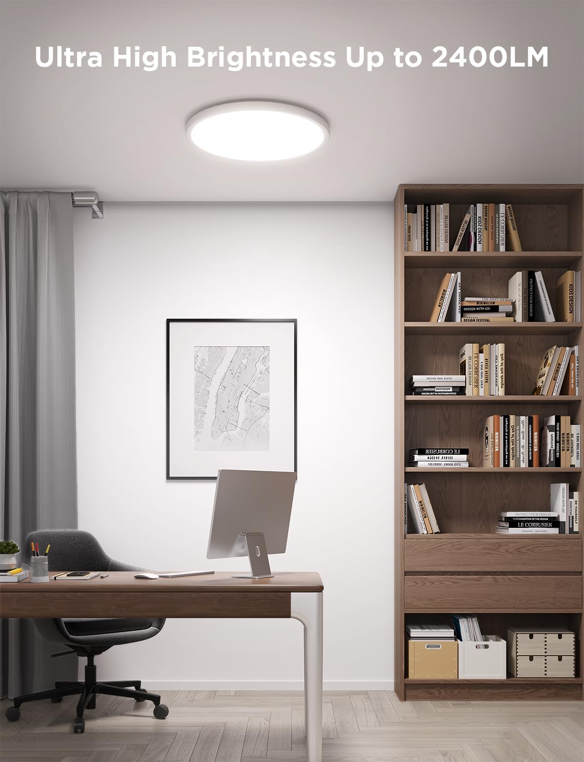 Govee Intelligente Deckenleuchte, RGBIC LED-Deckenleuchte, 2400 lm,16 Millionen DIY-Farben