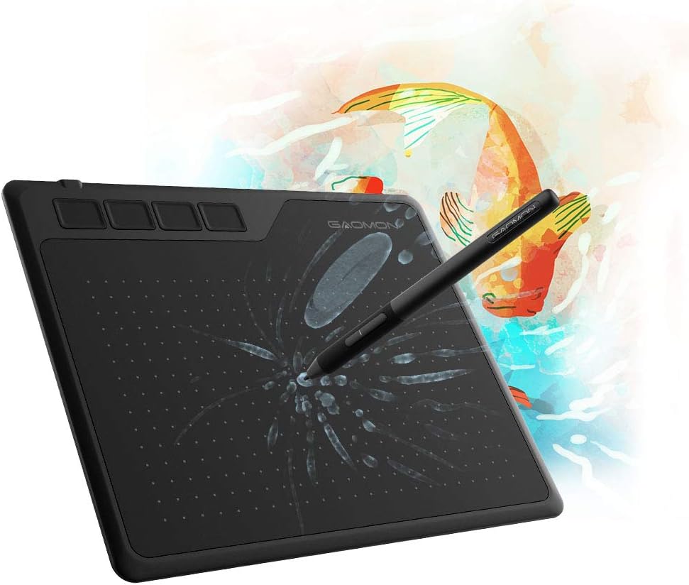 Tablette tactile GAOMON S620 avec 4 touches et stylet, adaptée au travail et à l'apprentissage à distance, idéale pour OSU !