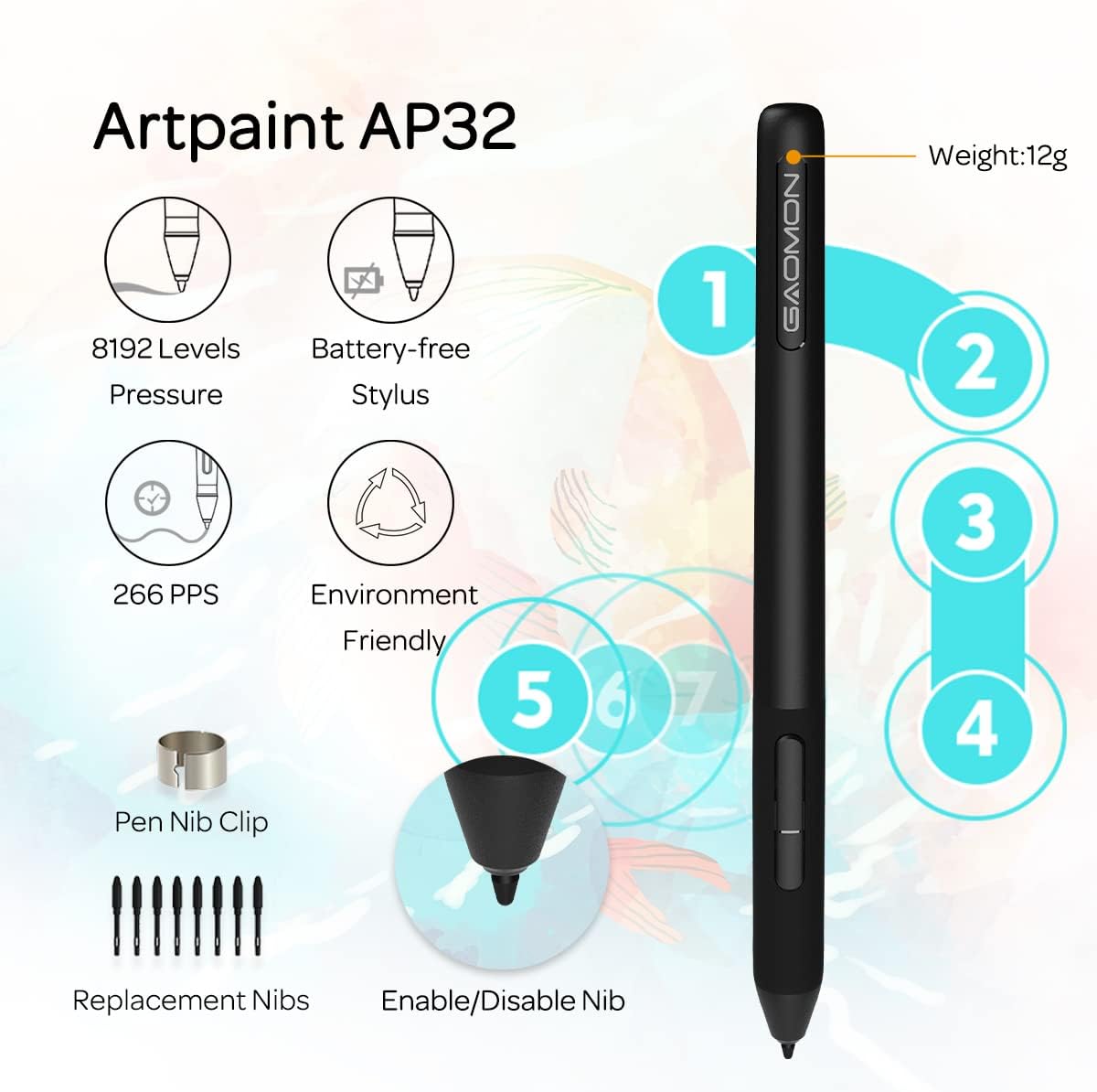 Tablette tactile GAOMON S620 avec 4 touches et stylet, adaptée au travail et à l'apprentissage à distance, idéale pour OSU !
