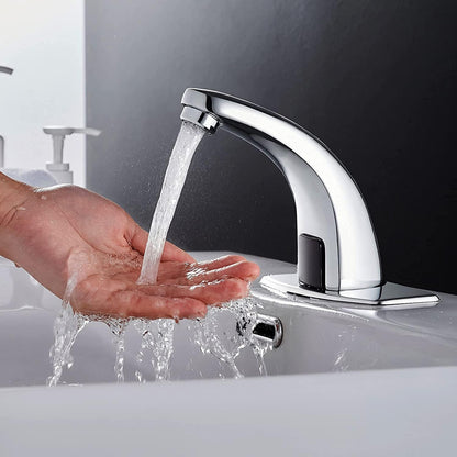 Gangang Bad Wasserhahn mit Sensor Infrarot Berührungsloser Waschtischarmatur