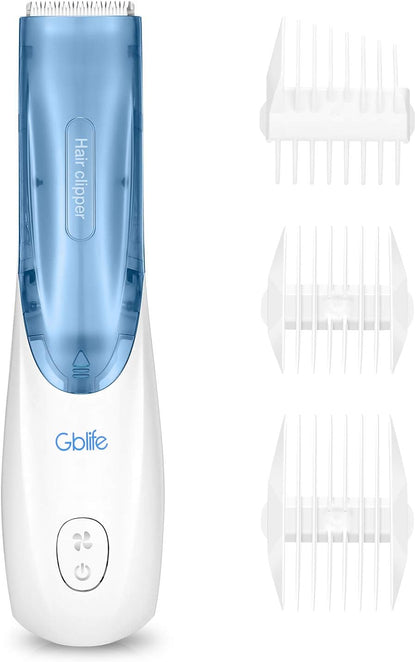 Gblife Kinder Haarschneider Elektronischer Haarschneidemaschine Kit mit Großem Haar-Aufbewahrungsbox automatischer Erfassung Haarschneider Funktion Safe Ceramic Blade für Kleiner Kinder