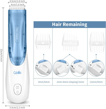Gblife Kinder Haarschneider Elektronischer Haarschneidemaschine Kit mit Großem Haar-Bewahrungsbox automaticer Erfassung Haarschneider Funktion Safe Ceramic Blade for Kleiner Kinder