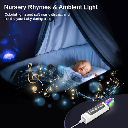 Nasensauger Baby Elektrisch mit Musik und Lichtern für Kleinkinder und Neugeborene