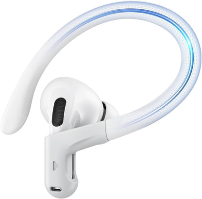 Gcioii Memory Titanium-Legierung Ohrhaken für AirPods Pro 3/2 mit Anti-Verlust-Band Weiß