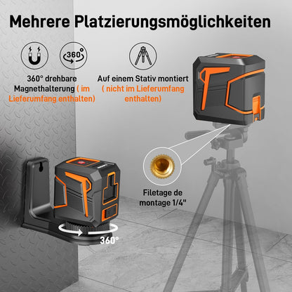 GOCHIFIX LG0102 Kreuzuinienlaser Grün Selbstnivellierender Laser Wasserwaage