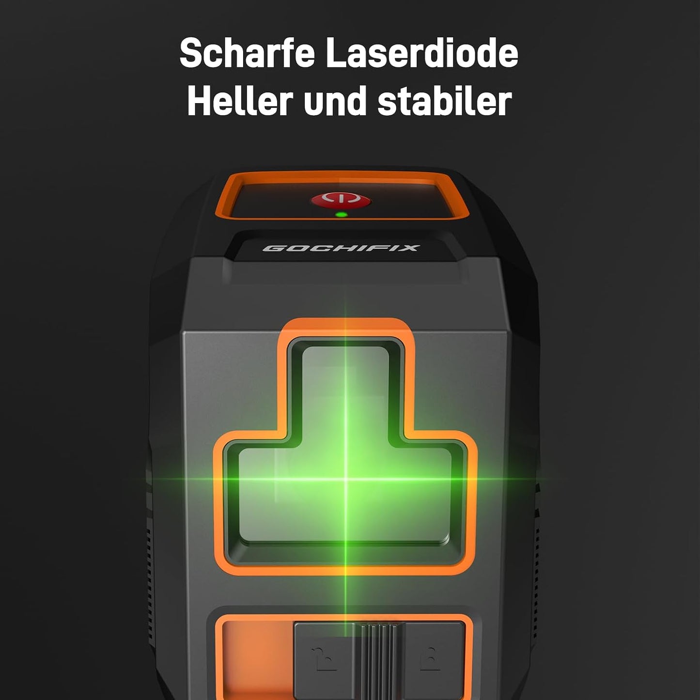 GOCHIFIX LG0102 Kreuzuinienlaser Grün Selbstnivellierender Laser Wasserwaage