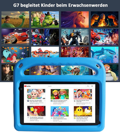 GOODTEL 7 Zoll Android Tablet, Android System mit 7 GB + 64 GB Speicher Bluetooth, Blau