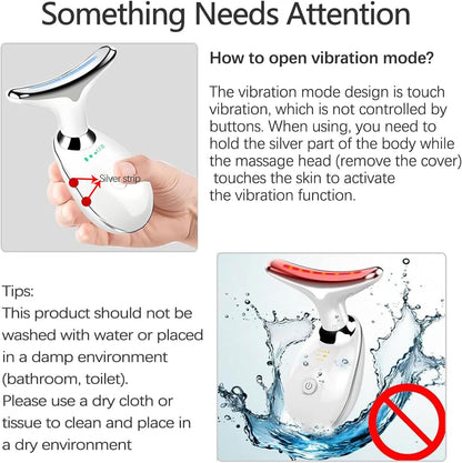 Gesichts- und Nackenmassagegerät 7-in-1, LED-Gesichtsbildhauer,