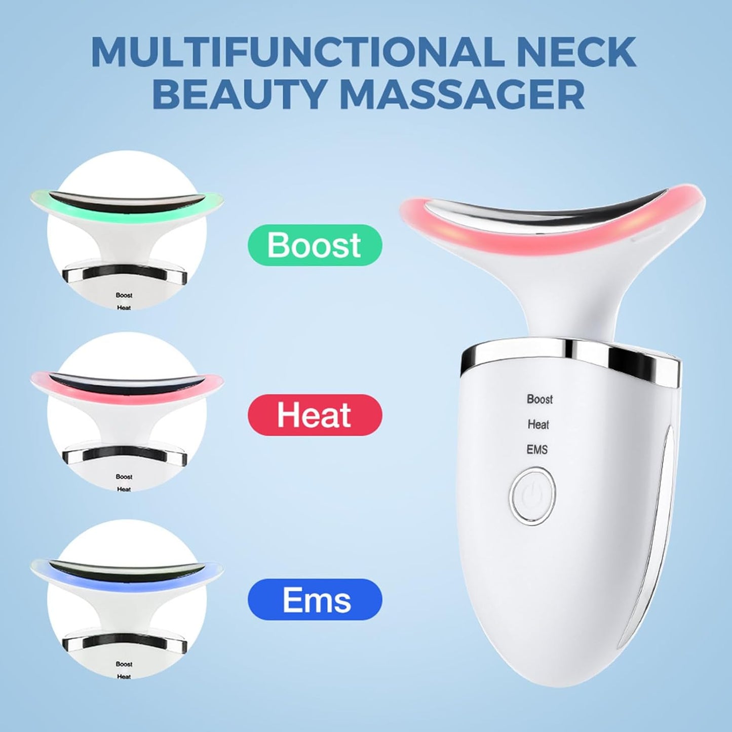 Elektrisches Gesichtsmassagegerät, Gesichtsstraffung,7-Modus,45 °C Hautstraffung,EMS-Massage,
