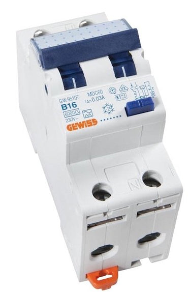 Gewiss FI/LS  Fehlerstrom-Schutzschalter B 16 A, 0,03 A  2-polig (1P+N) 30mA Verteilersicherungen