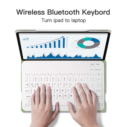 GUDOU iPad Pro 11 Zoll Case Hülle 2021/2020, abnehmbare Hülle mit Kabelauslöser und BT-Case, dünne, schlanke Smart-Folio-Hülle (Matcha)