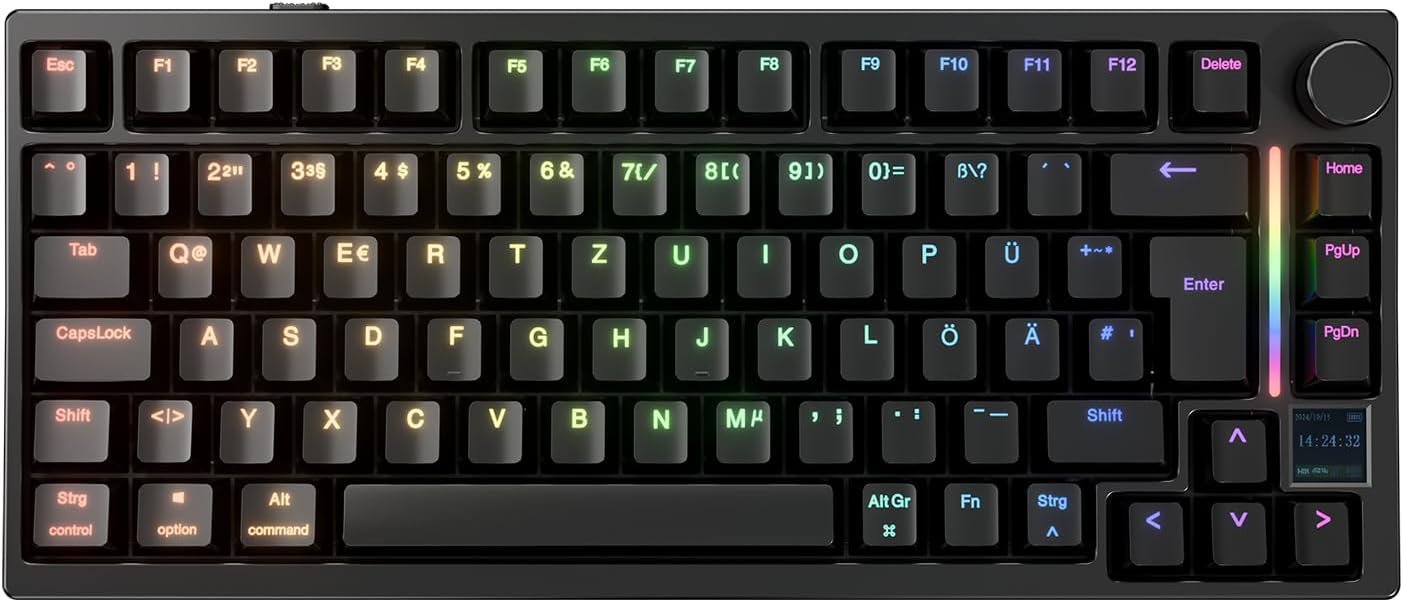 GK GAMAKAY TK75HE V2 75% Rapid Trigger Kabelloses Gaming Tastatur QWERTZ