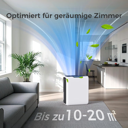 Luftentfeuchter 3L, Elektrisch für 20㎡,Dual Peltier,30dB,24H Timer
