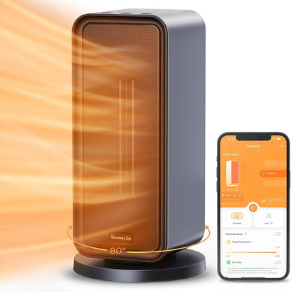 GoveeLife Intelligenter elektrischer Heizlüfter 1500W für große Räume
