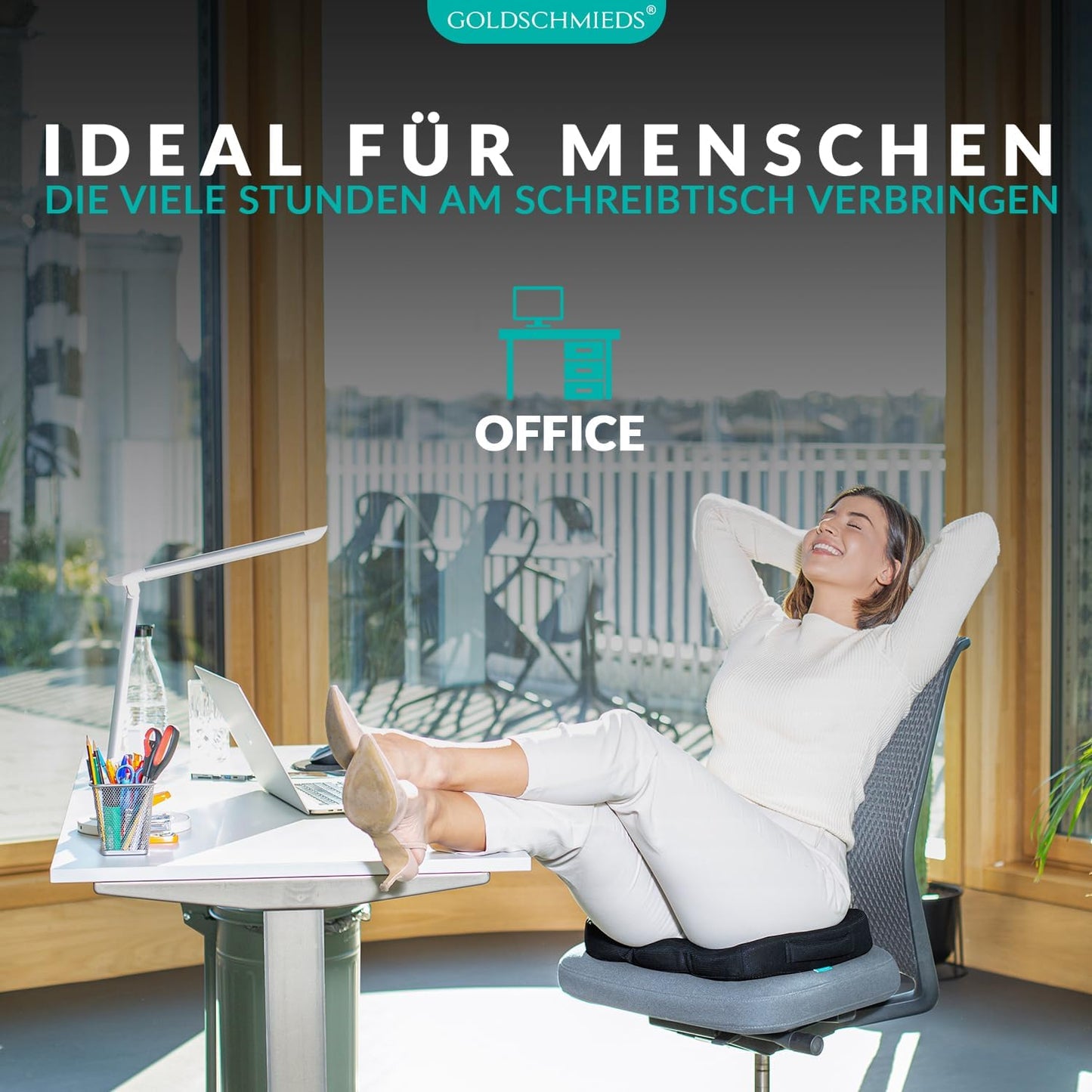 Goldschmieds Orthopädisches Sitzkissen Ergonomische Oase 50-95kg
