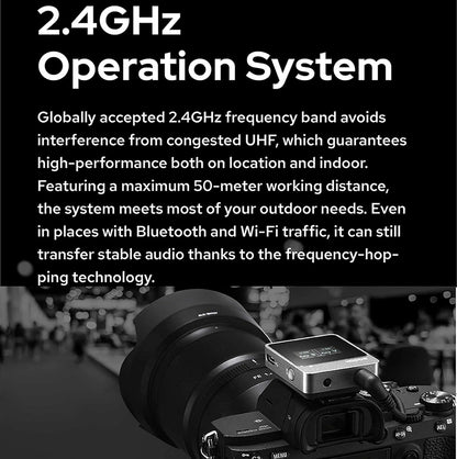 Microphone cravate GODOX MoveLink M2 2,4 GHz avec câble pour appareils photo reflex numériques, caméscopes, smartphones et tablettes