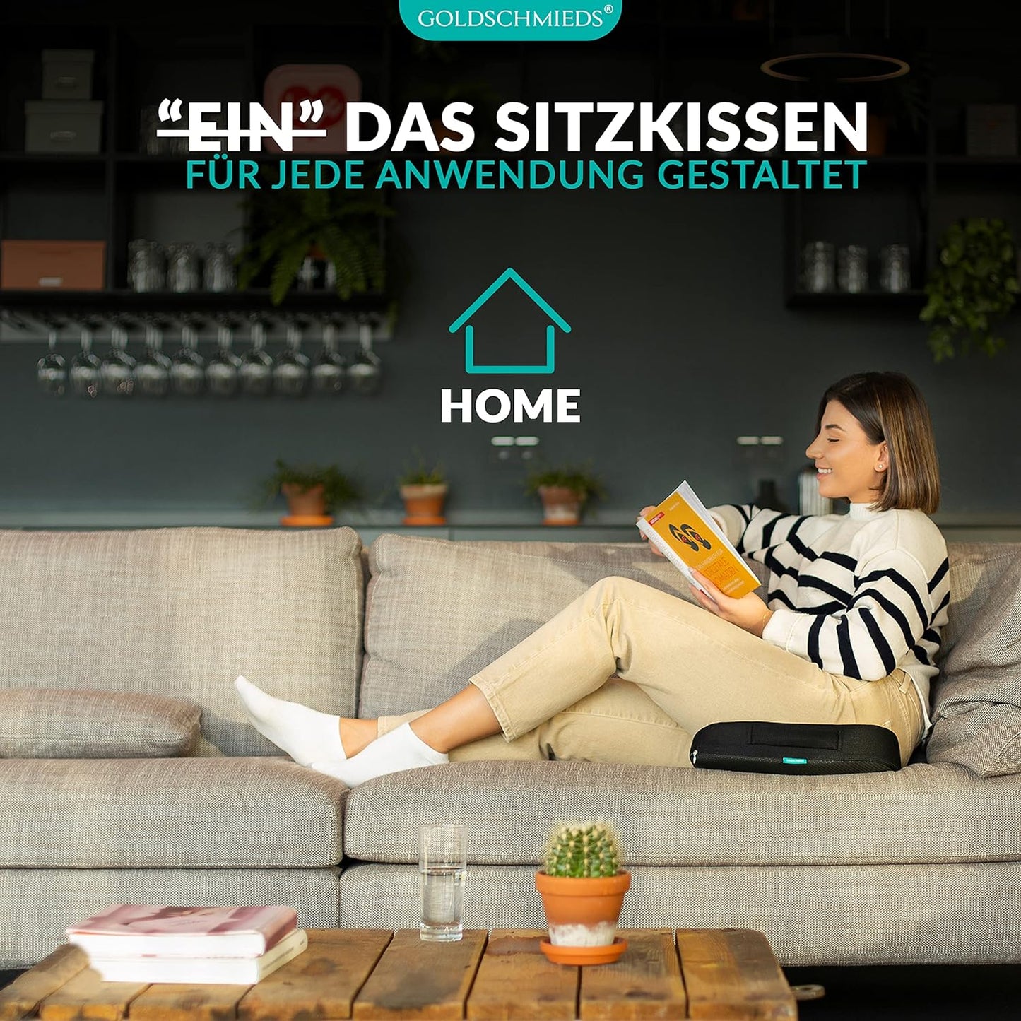 Goldschmieds Orthopädisches Sitzkissen Ergonomische Oase 50-95kg