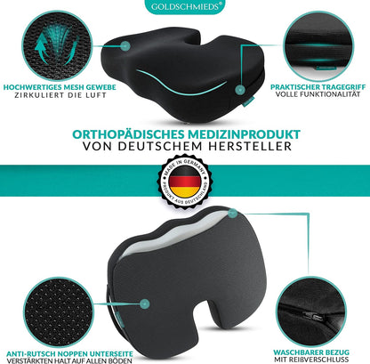 Goldschmieds Orthopädisches Sitzkissen Ergonomische Oase 50-95kg