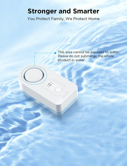 Govee WLAN Wassersensor Smart App, Kabelloser und 100 dB einstellbarer Alarm mit E-Mail/App-Support, Fernüberwachung für den Keller im Haus (3er Pack)