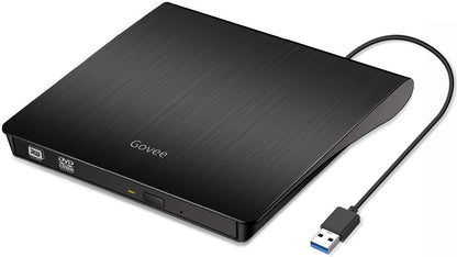 Lecteur de CD externe Govee, lecteur de DVD lent USB 3.0 pour Windows/Mac iOS
