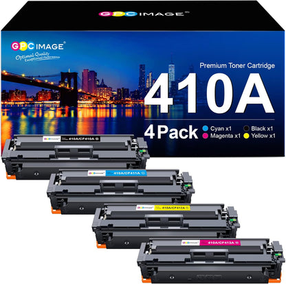GPC IMAGE 410A Toner Kompatibel für HP 410X CF410X CF410A (4er-Pack)