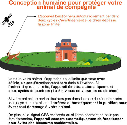 Bracelet GPS pour chien, 30–999 m, barre réglable, protection de vol améliorée, IPX7, étanche,