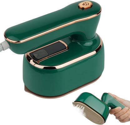 Mini Dampfbügeleisen , 1000 W Faltbares Tragbares Reisebügeleisen, Grün