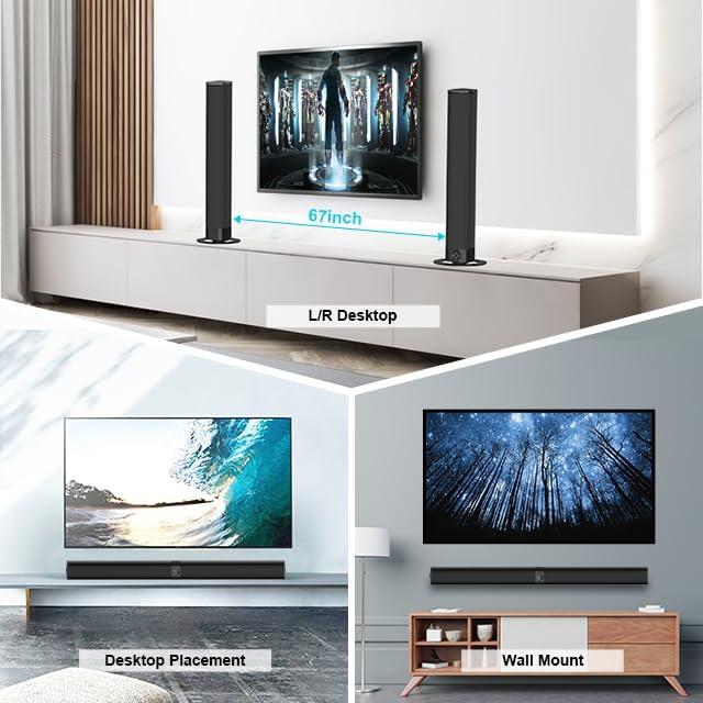 GarageRock Soundbar für TV Geräte, Teilbare 2-in-1 mit Automatischer Lautstärkeanpassung
