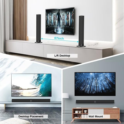 GarageRock Soundbar für TV Geräte, Teilbare 2-in-1 mit Automatischer Lautstärkeanpassung