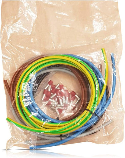 grenade-hammer® | Kupfer Verdrahtungssatz H07V-K 10qmm 5 Farben je 2 Meter und 25 isolé Aderendhülsen Cabelbaum pour Zählerschrank et Elektroverteiler