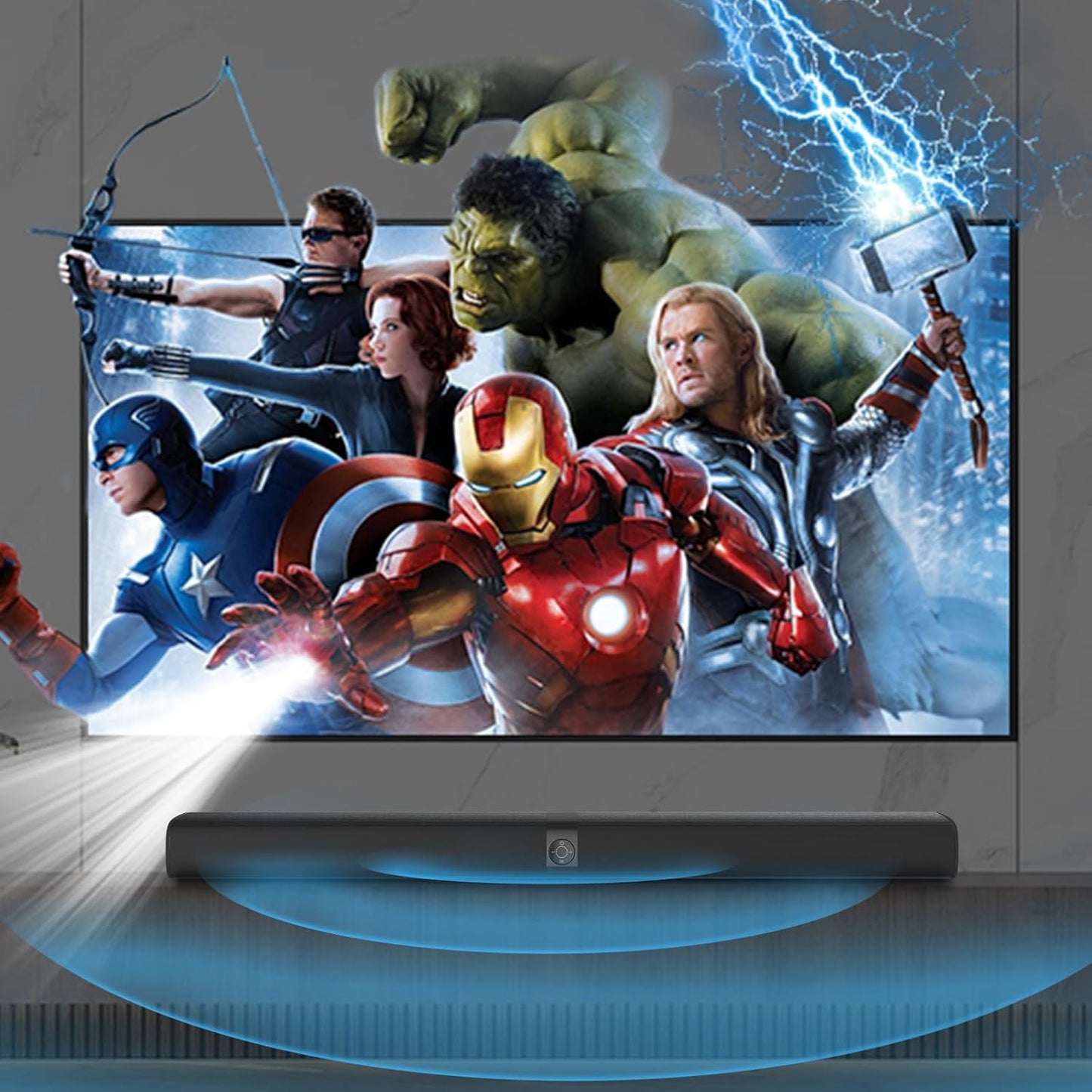 GarageRock Soundbar für TV Geräte, Teilbare 2-in-1 mit Automatischer Lautstärkeanpassung