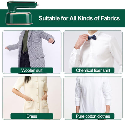 Mini Dampfbügeleisen , 1000 W Faltbares Tragbares Reisebügeleisen, Grün