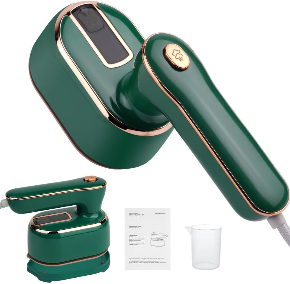 Mini Dampfbügeleisen , 1000 W Faltbares Tragbares Reisebügeleisen, Grün